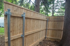 Traditional Board on Steel Posts